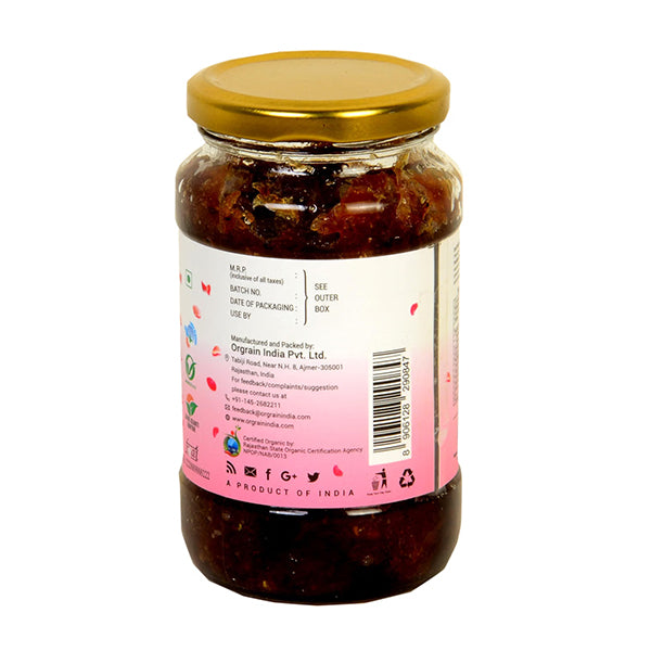 Orgrain India Organic Shatpatri Mishri Gulkand 400g