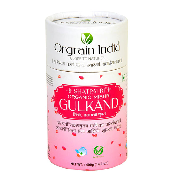 Orgrain India Organic Shatpatri Mishri Gulkand 400g