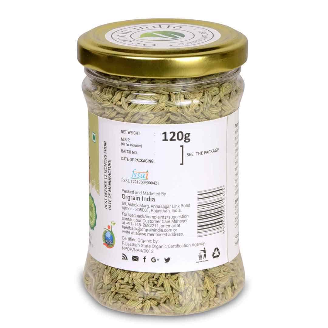 Organic Fennel Seeds 120g