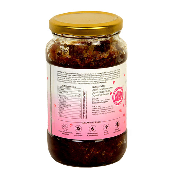 Orgrain India Organic Shatpatri Mishri Gulkand 400g