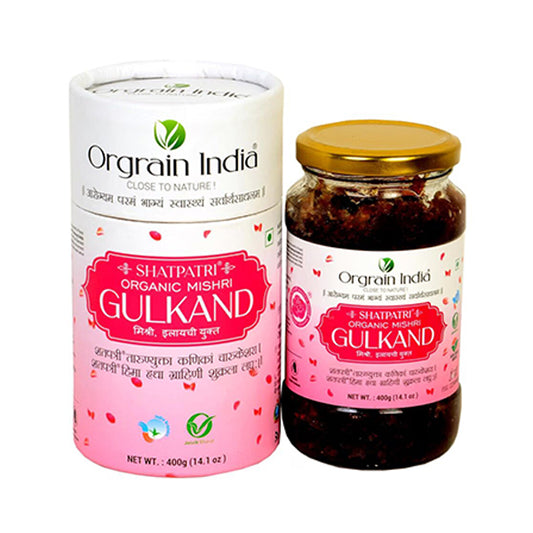 Orgrain India Organic Shatpatri Mishri Gulkand 400g