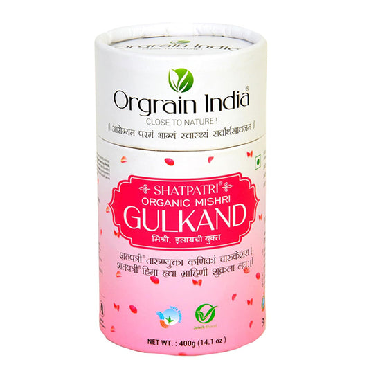 Orgrain India Organic Shatpatri Mishri Gulkand 400g