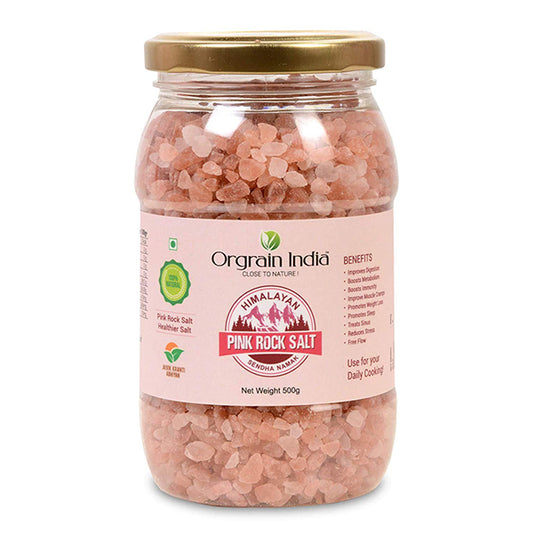Orgrain India Himalayan Pink Rock Salt Coarse Grain, 500g