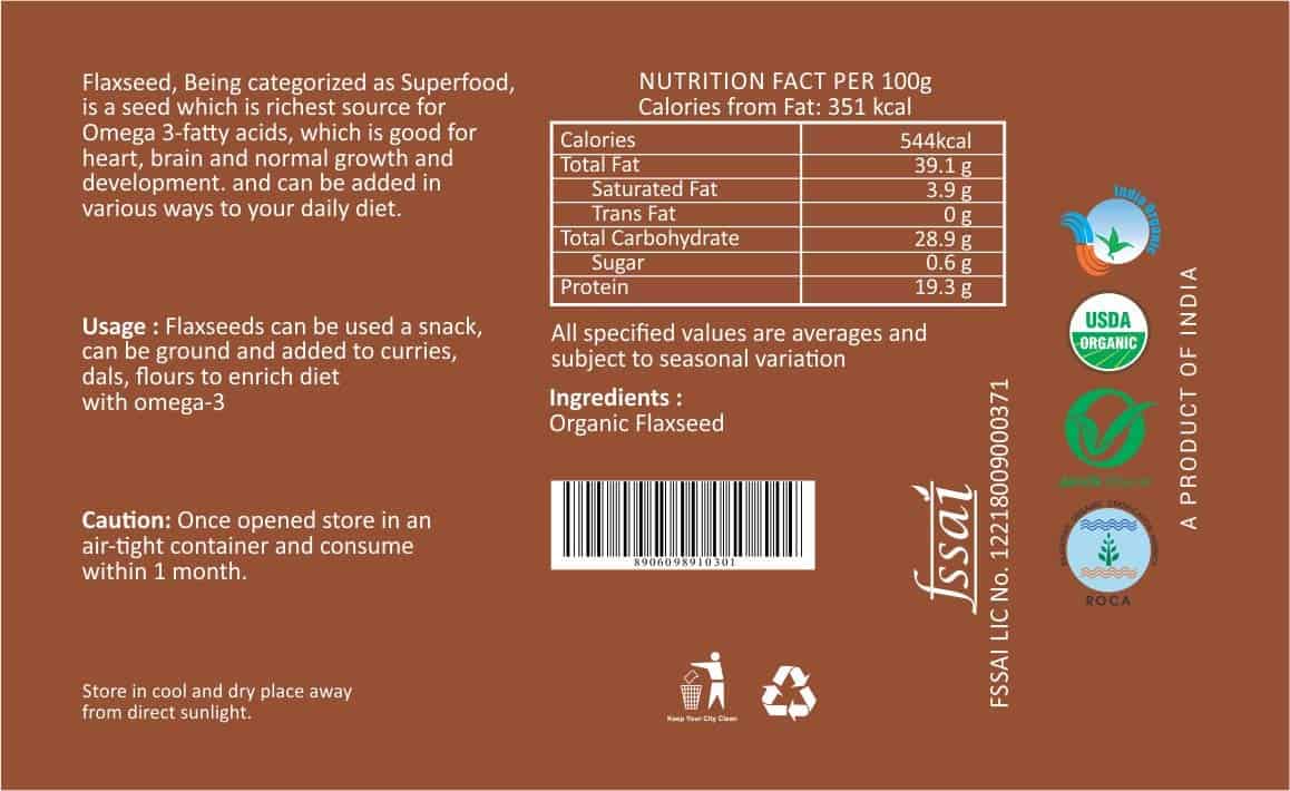 Organic Flax Seeds 150g
