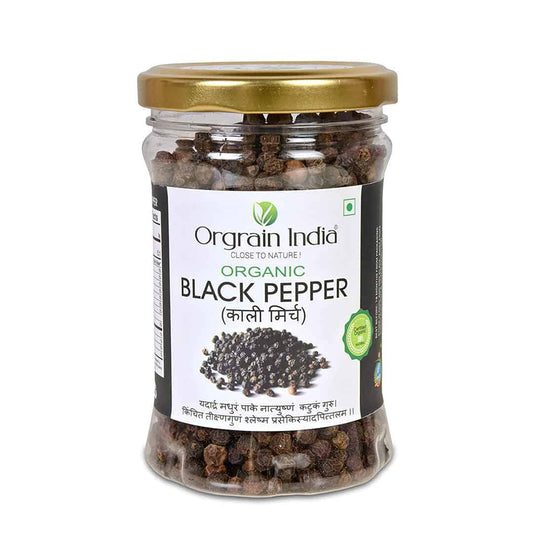 Organic Black Pepper (Kali Mirch) Whole 120g