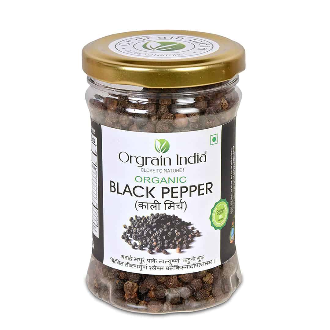 Organic Black Pepper (Kali Mirch) Whole 120g