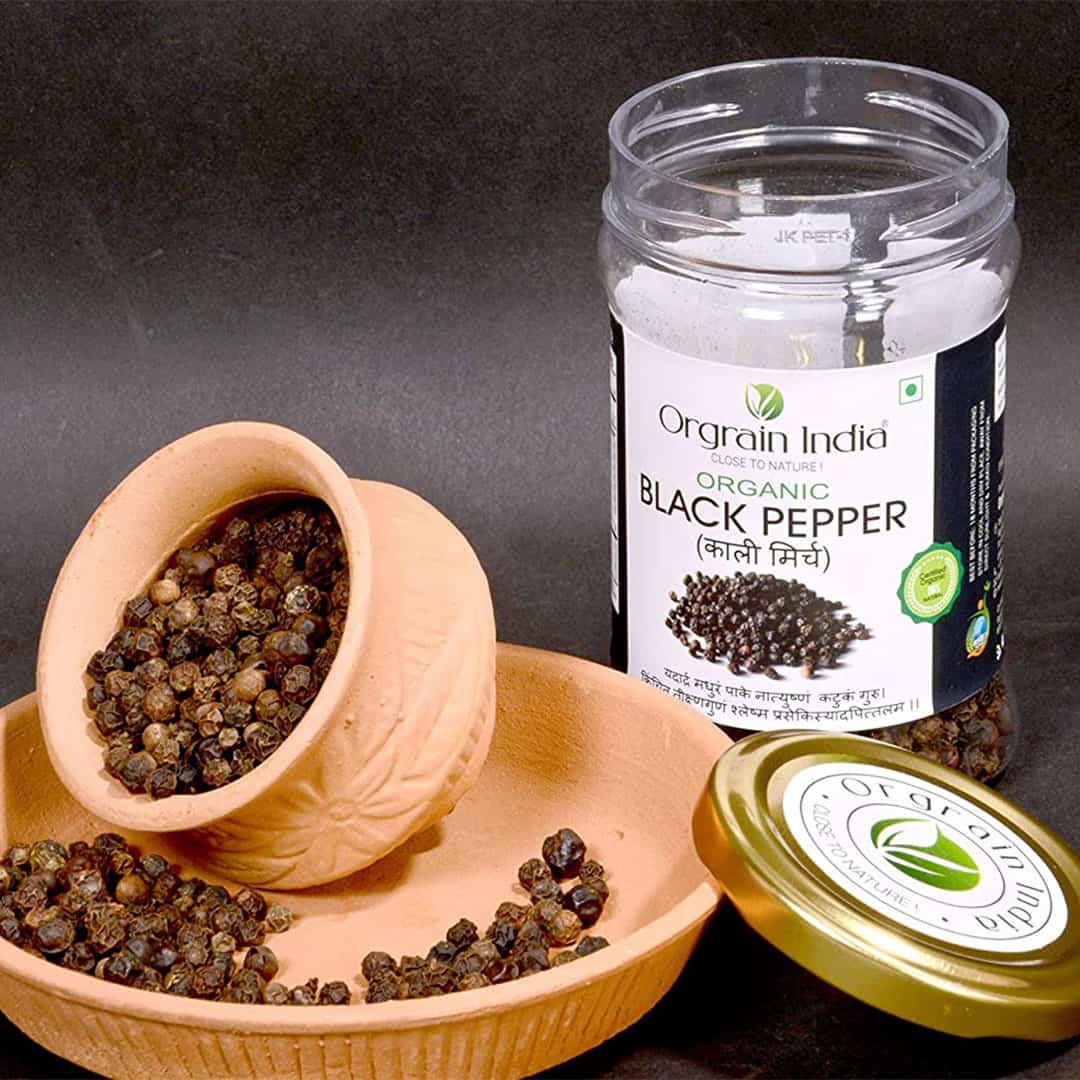 Organic Black Pepper (Kali Mirch) Whole 120g