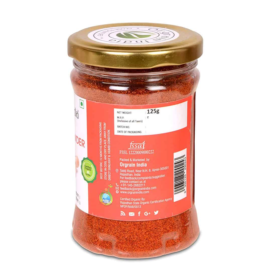 Organic Red Chilli Powder 125g
