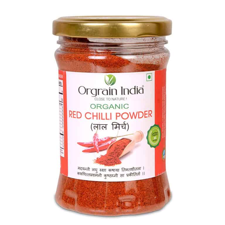 Organic Red Chilli Powder, 125g Natural Rajasthan India